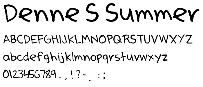 Denne_s Summer font